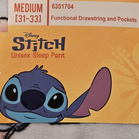 Disney Stitch Sleep Pajama Pants with Pockets Size Medium - Picture 6 of 7